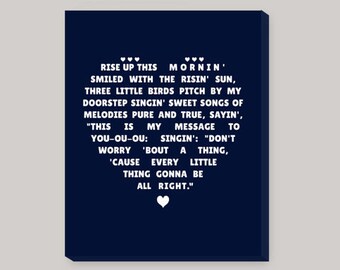 Boy Nursery Print or CANVAS Art Three Little Birds  Blue Boy Decor Yellow Gray Art, Playroom art, 8x10 to 20x30, Gallery Wrap YassisPlace