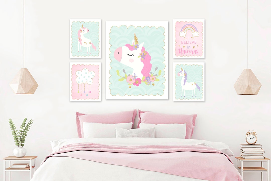 Unicorn Room Decor for Toddler Girl Bedroom, Unicorn Art Print or ...