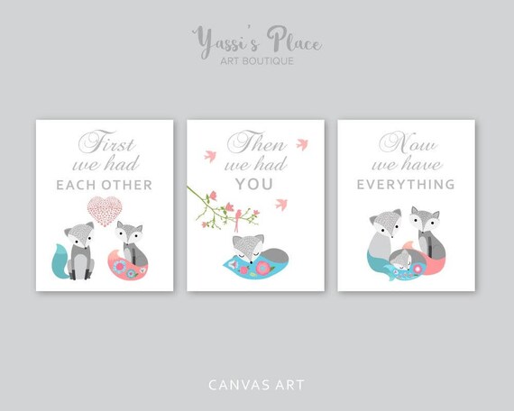Baby Fiona Fox Nursery Wall Art Fox Nursery Decor Boho Baby