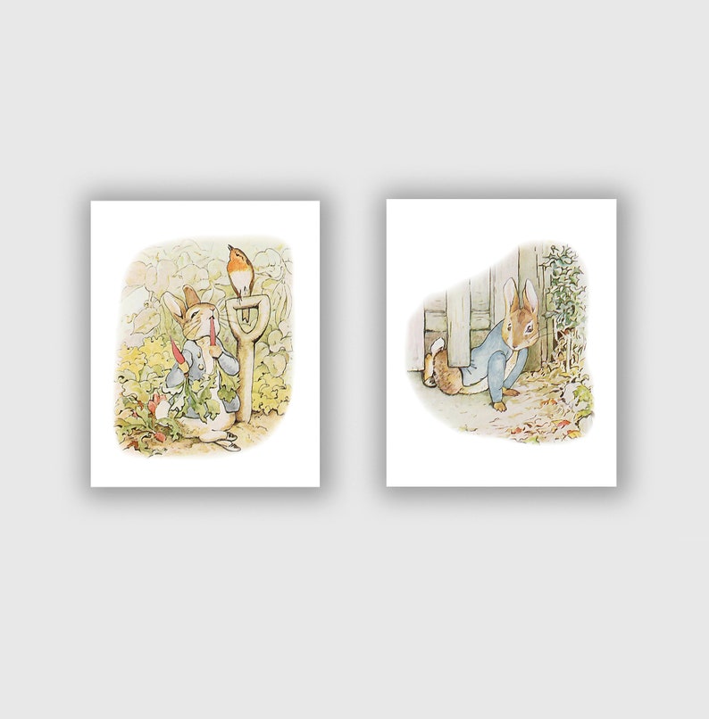 Peter Rabbit Nursery Decor Beatrix Potter Art Prints or CANVAS Baby Boy ...