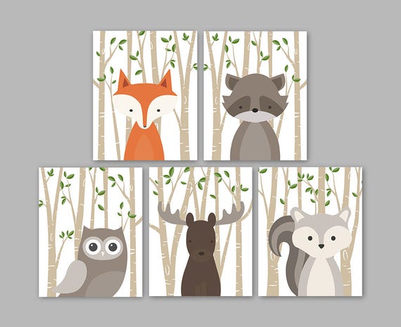woodland creatures nursery decor