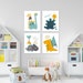 Dinosaur Wall Art Prints, Canvas or Printable Set of 4, Dinosaur Baby ...
