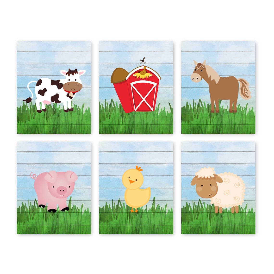 Farm Animal Prints or Canvas Wall Art Barn Animals Pictures - Etsy