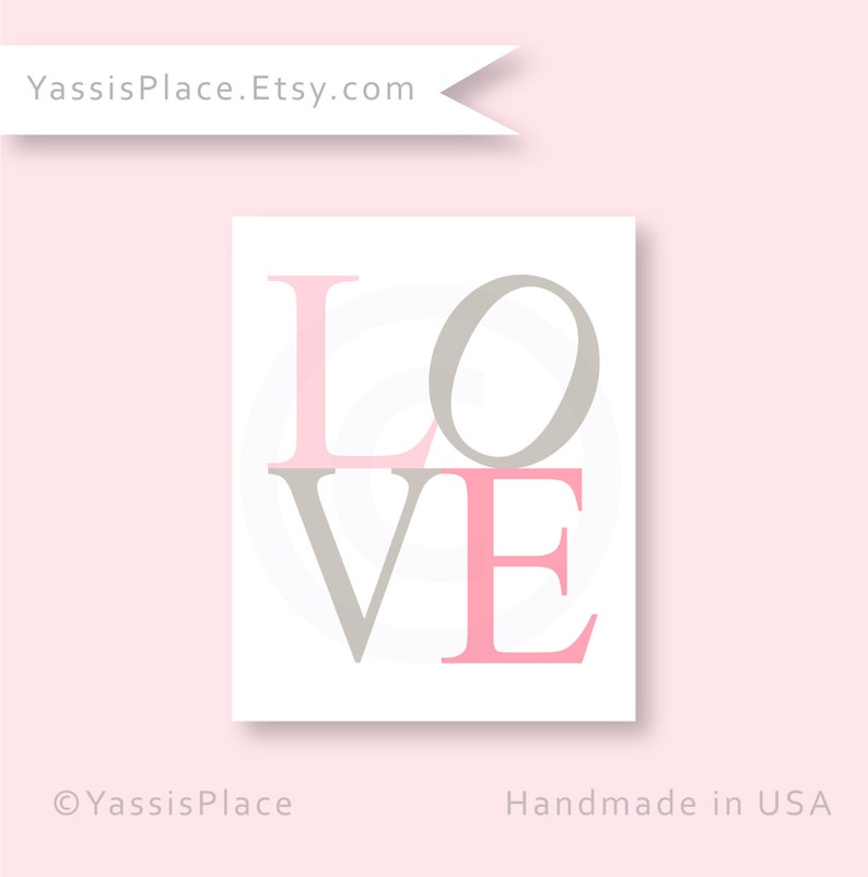 ABC I Love You Alphabet Heart Print, Baby Girl Nursery Wall Art Little ...