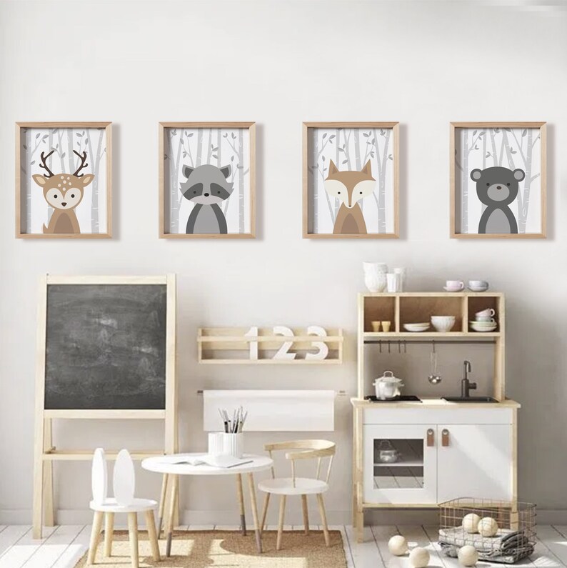 Baby Nursery Decor Baby Nursery Wall Art Woodland Nursery - Etsy