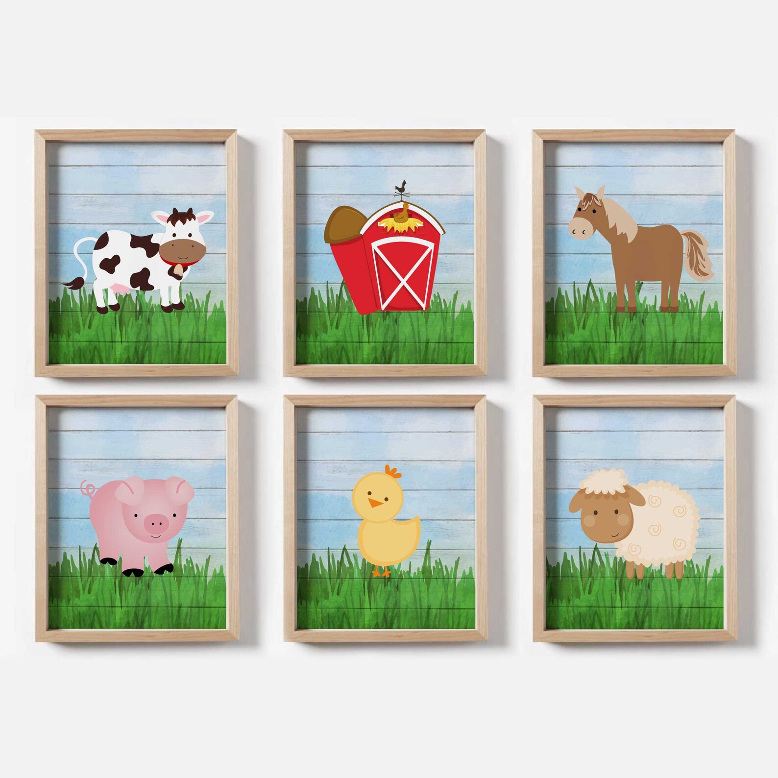 Farm Animal Prints or Canvas Wall Art Barn Animals Pictures - Etsy