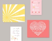CANVAS ART, Baby Girl Nursery Decor, You Are My Sunshine, Kids wall art in yellow, pink, coral and taupe by YassisPlace CER -001