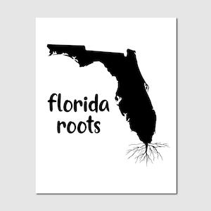 Panneau Florida Roots State, impression d'état de la fierté de la ville natale, art de la carte de l'état, cadeau meilleur ami, couple longue distance