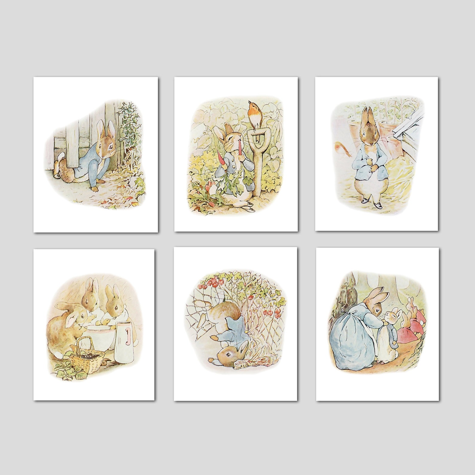 Peter Rabbit Nursery Decor Beatrix Potter Art Prints or CANVAS Etsy