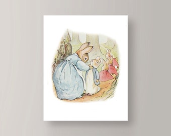 Peter Rabbit Nursery Beatrix Potter Wall Decor Baby Boy room decor little Girl Art Story Tale Playroom Decor by Yassisplace