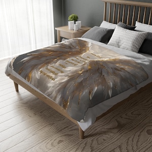 Psalm 23 Angel Wings Blanket Christian Throw Scripture Blanket Faith Comfort Gift Sympathy Blanket Christian Home Decor Masterfully Created™