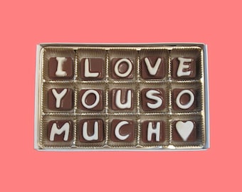 Chocolate Says I Love You So Much Wife Wedding Anniversary Gift for Girlfriend Birthday Gifts for Boyfriend Romantic Gift for Husband Gift