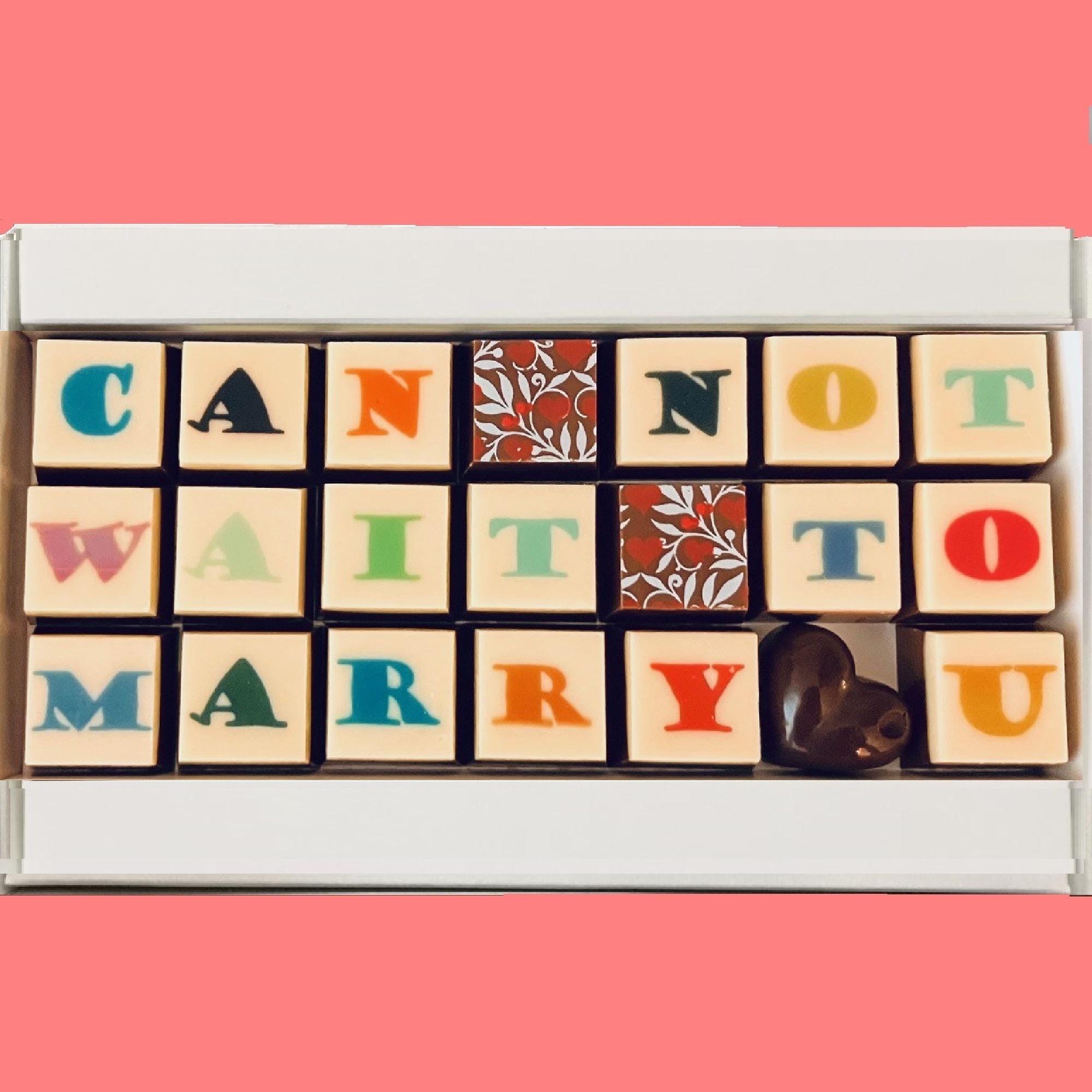 Personalized White Chocolate Letters