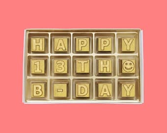 Golden 13th Birthday Chocolate Gift