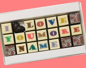 I Love You More Chocolate Saying Women Valentines Day Gifts for Boyfriend Gift Funny Idea Men Customized Candy Gift for Her Anniversary Gift