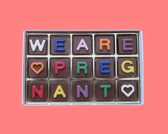 Pregnancy Announcement Grandparents We Are Pregnant Chocolate Message You Are Going to Be A Grandma Gift Baby Announcement grandparent to Be