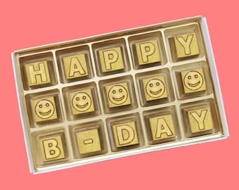 Customized Birthday Gift for Teen Boy Birthday Gift for Women Personalized Teens Gift Bday Gift Idea Golden Chocolate Message Gift for Men