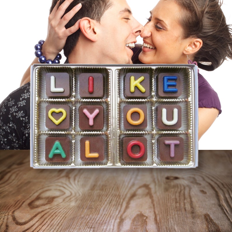 Send A Message In Chocolate Personalized Valentines Day Gift Etsy