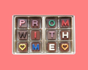 Prom Proposal Gift for Her Chocolate Says Prom With Me Gifts for Her Prom Invites Asking Will You Go To Prom Ask Prom Date Idea Unique Way