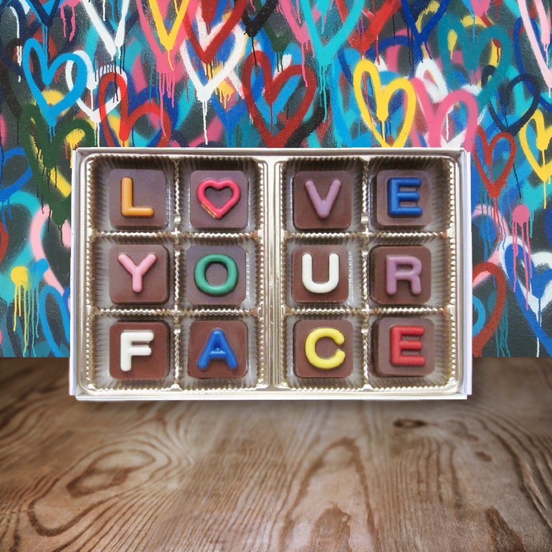 I Love Your Face Chocolate Anniversary Gift for Boyfriend Gift Etsy
