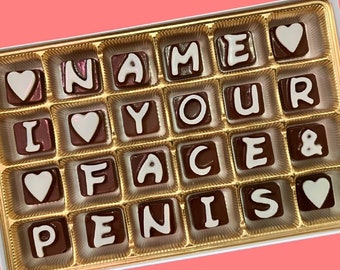 I Love Your Face and Penis Candy Personalized Anniversary Gift for Boyfriend Customized Gift for Him Prank Gift for Men Hilarious Gag Gift