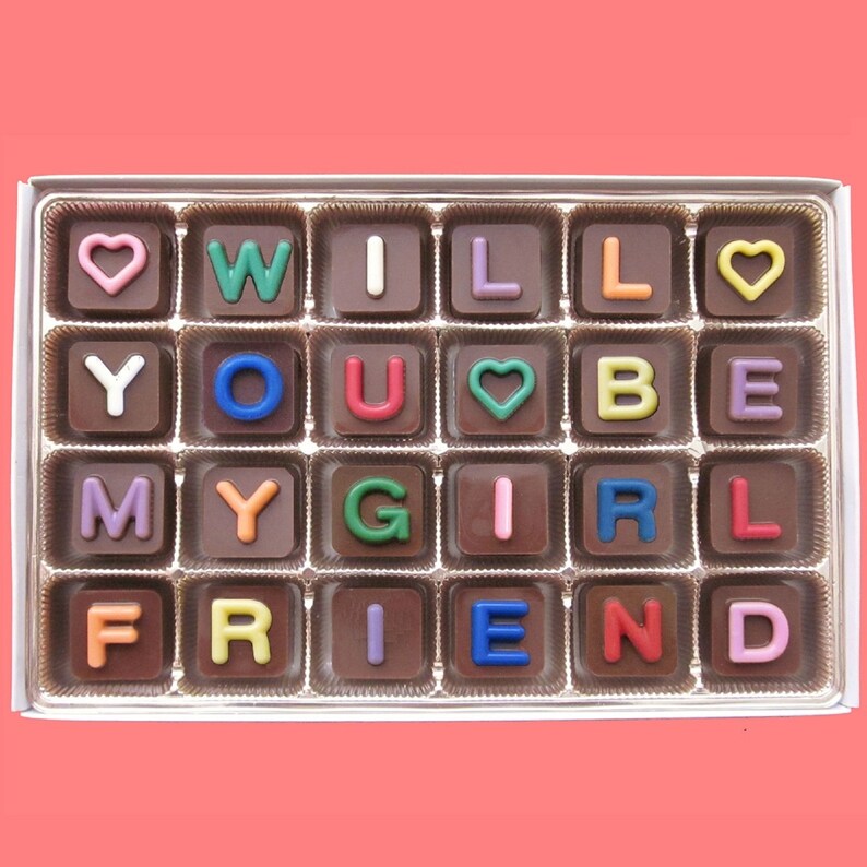 Will You Be My Girlfriend Chocolates Gift for Her Girlfriend Etsy