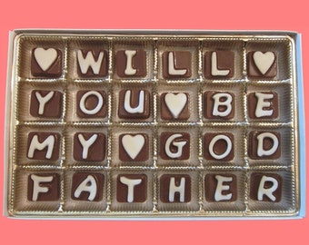 Will You Be My Godfather Gift Chocolates Message Gift for Godfather Proposal Gift Asking Godfather to Be God Father Proposal Box Customized
