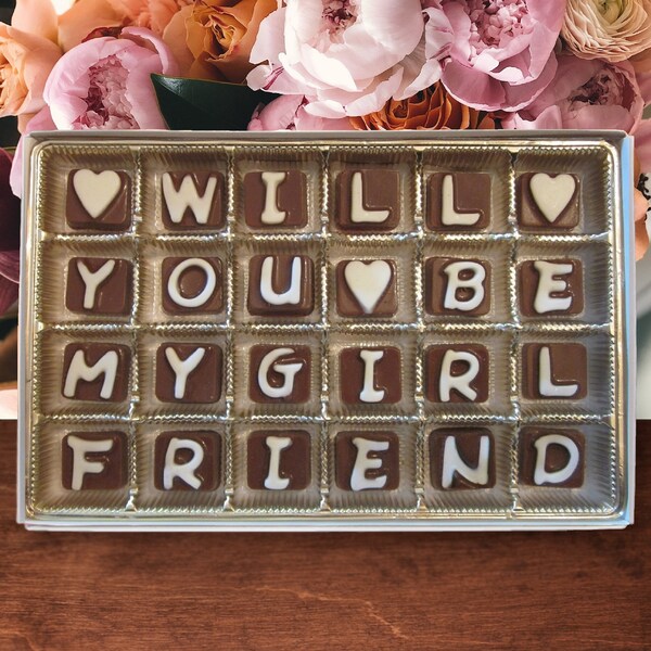 Will You Be Girlfriend Chocolates - Etsy