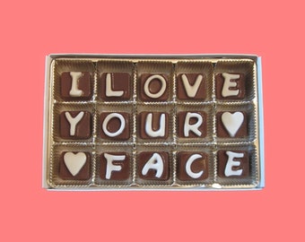 I Love Your Face Funny Anniversary Gift for Boyfriend Gift Cute Birthday Gifts for Girlfriend Gift Love Gift Handsome Men Pretty Woman