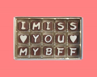 I Miss You Chocolates Gift Box Best Friend Gift Long Distance Friendship Gift for BFF Gifts for Her Missing You Gift Moving Away Gift Idea