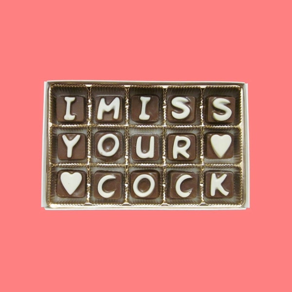 Long Distance Relationship Gift Boyfriend Gift Anniversary Gift for Men's Gifts Husband Gift for Him I Miss Your Cock Chocolate Mature Adult