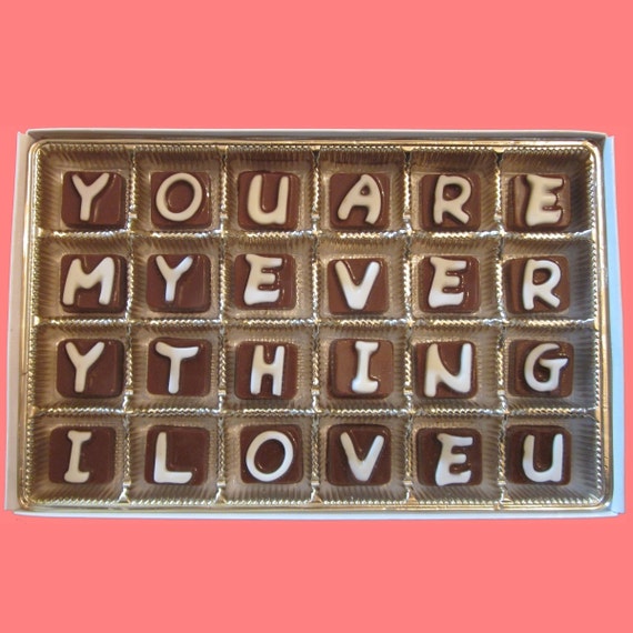 i love you chocolate 6 month anniversary gift husband gift etsy