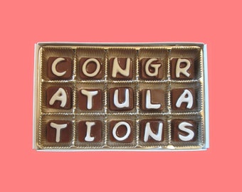 Congratulations Chocolate Gift: Candy Message Candy