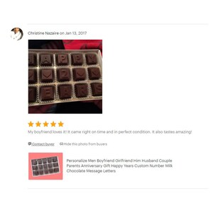 Milk Chocolate Message 2nd Anniversary Gift for Boyfriend from Girlfriend Gift 2 Year Anniversary Gifts for Husband from Wife Happy 2 Years image 10