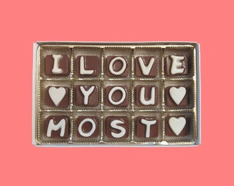 I Love You Most Anniversary Gift for Boyfriend from Girlfriend Happy Sixth Month Monthiversary Gift Wife Birthday Gift Son Chocolate Box