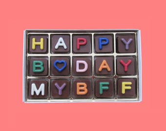 Best Friend Birthday Gift Best Friend Gift BFF Gift Unique Dirty 30th 40th Years Old Gift for Her Idea Happy BDay My BFF Chocolate Message