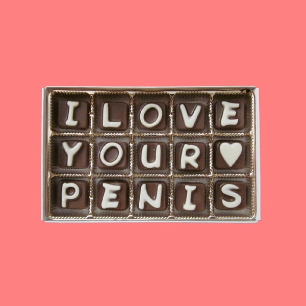 I Love Your Penis Chocolate Naughty Boyfriend Anniversary Gift for Husband Birthday Gift Sexy Gift for Him Partner Gift Rude Gift Men Prank