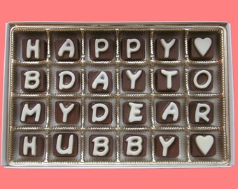 Husband Birthday Gift from Wife to Hubby Birthday Gift Chocolate Gift Box Hubby Gift from Wifey Romantic 40th Birthday Gift for Husband Gift