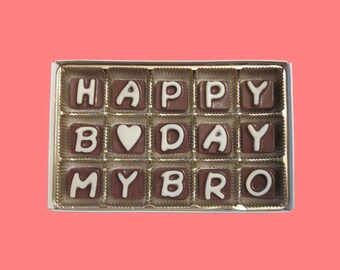 Little Brother Birthday Gifts for Him Older Brother In Law Gift for Men Birthday Gifts Ideas Personalized Chocolate Message What Candy Says