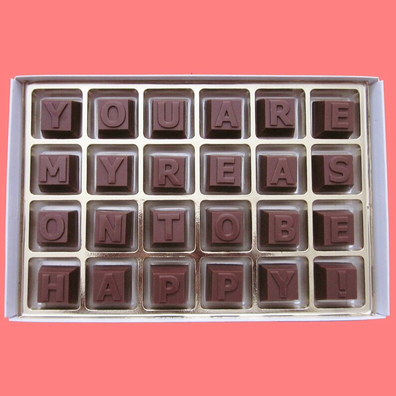 Custom Message In Chocolate Boyfriend Anniversary Gift for Etsy