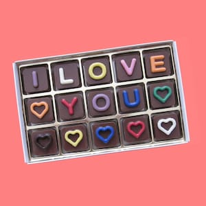 Cute Boyfriend Anniversary Gift Personalized Chocolate I Love You Gift for Women Love Gift for Him Her Custom Girlfriend Birthday Gift Idea