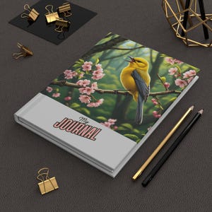 Floral Bird Journal - Nature-Inspired Hardcover Diary, Daily Notebook for Writers, Gifts for Bird Lovers, Floral Journal, Creative Writing