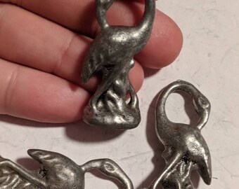 Flamingo Pewter Brooch Pin Badge