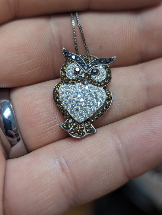 Sterling Silver Owl Necklace