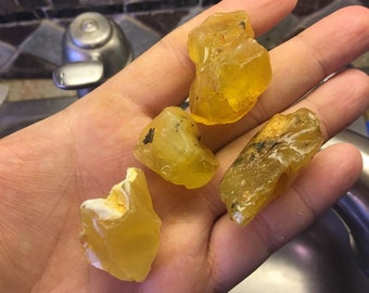 1lb+ Natural Yellow Opal Crystals