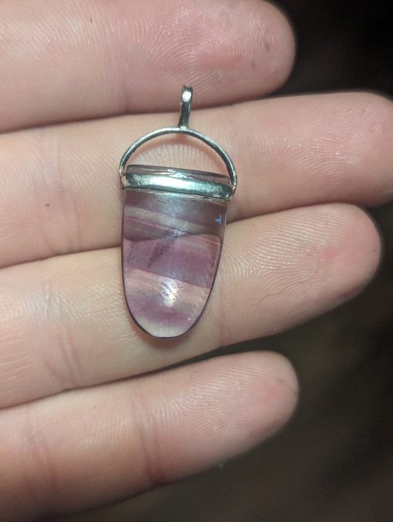 Fluorite Sterling Silver Pendant - image 2