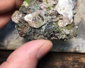Super Funky Malachite covering Cerussite Crystal Cluster