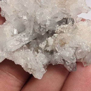 Silver Spray Rutile, inside Quartz Crystal Cluster