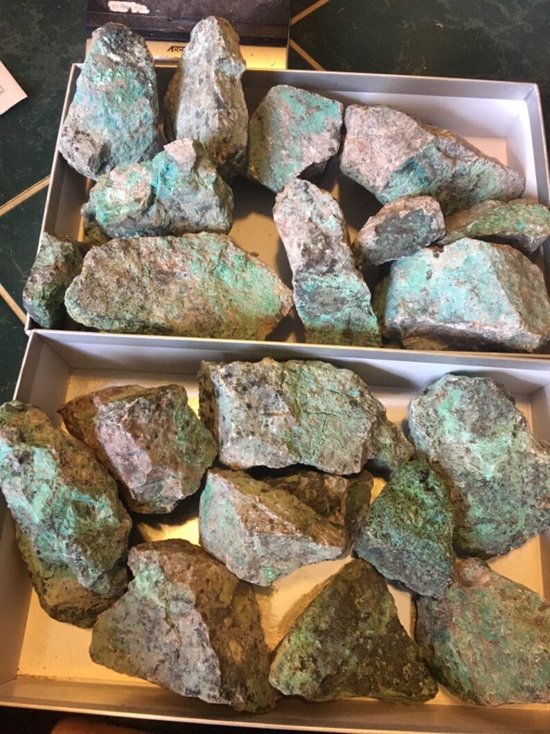 20lbs Box of Large Chrysocolla Rough Clusters from AZ