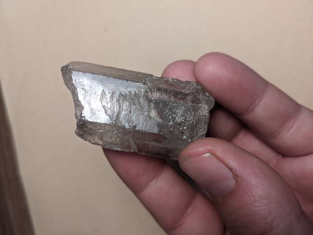 チベット産スモーキークォーツ内部の動く内包物（エンハイドロ